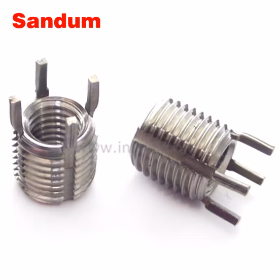 Insertion de filetage de vis de verrouillage à clé de Type solide en acier inoxydable avec filetage métrique M8 * 1.25 M10 * 1.25